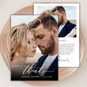 Cartões de agradecimentos de Casamento Fotográfico