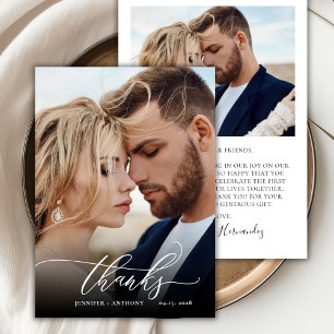 Cartões de agradecimentos De Casamento Fotográfico