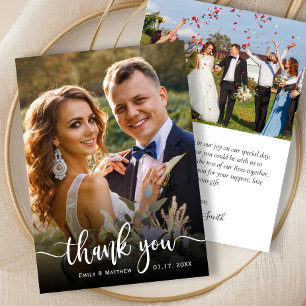 Cartões de agradecimentos de Casamento Fotográfico