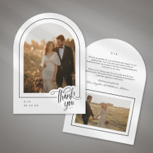 Cartões de agradecimentos de Casamento Fotográfico