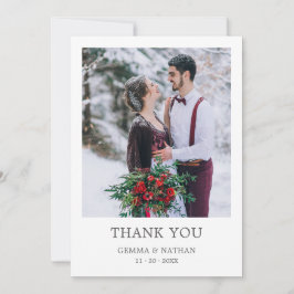 Cartões de agradecimentos De Casamento Fotográfico