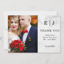 Cartões de agradecimentos de Casamento Fotográfico