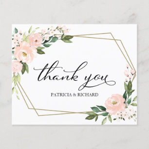 Cartões de agradecimentos De Casamento Geométrico