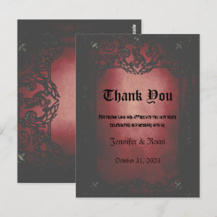 Cartões de agradecimentos de casamento Gothic Eleg