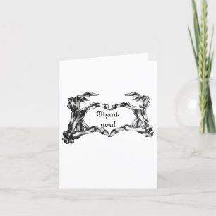 Cartões de agradecimentos de casamento gótico de