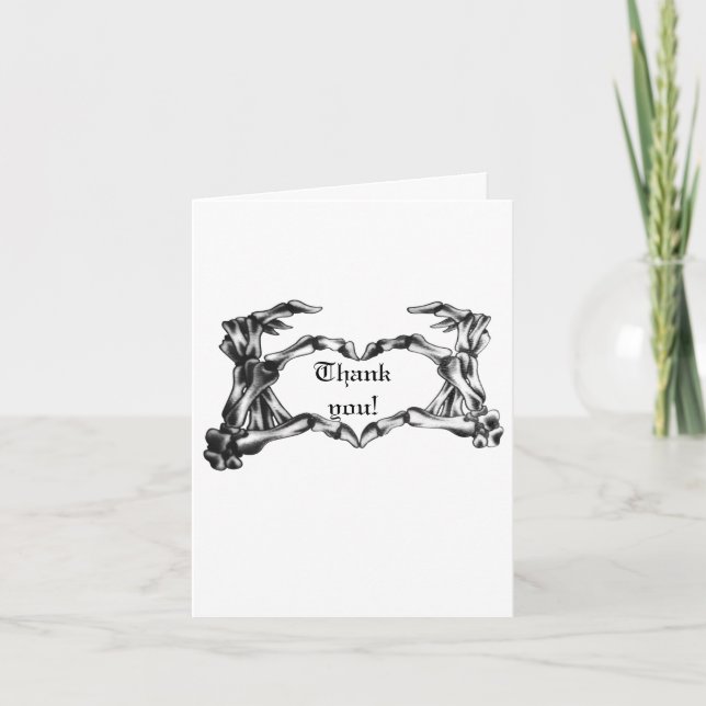 Cartões de agradecimentos de casamento gótico de h (Frente)