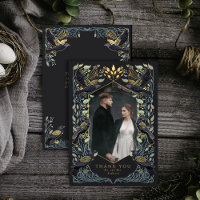 Cartões de agradecimentos de Casamento Gótico Enca
