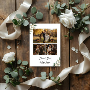 Cartões de agradecimentos de Casamento Greenery Bo