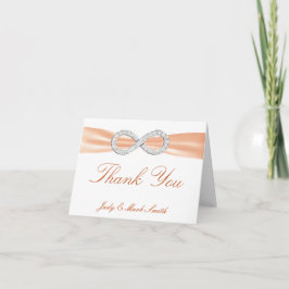 Cartões de agradecimentos de Casamento Infinito do