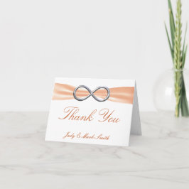 Cartões de agradecimentos de Casamento Infinito La