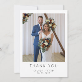 Cartões de agradecimentos de Casamento Minimalista