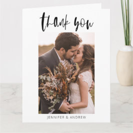 Cartões de agradecimentos de Casamento Minimalista