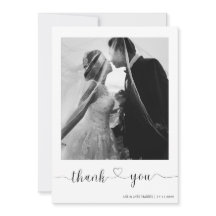 Cartões de agradecimentos de Casamento Minimalista