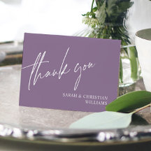 Cartões de agradecimentos de Casamento Minimalista