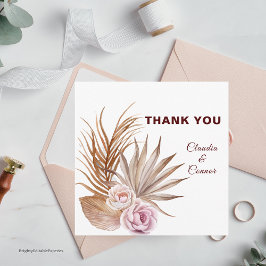 Cartões de agradecimentos de Casamento Minimalista