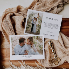 Cartões de agradecimentos de Casamento Minimalista