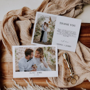 Cartões de agradecimentos de Casamento Minimalista