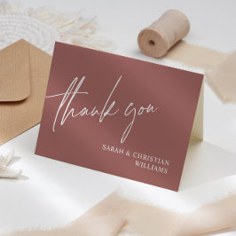 Cartões de agradecimentos de Casamento Minimalista