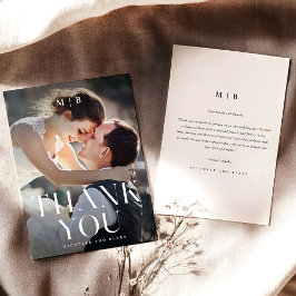 Cartões de agradecimentos de Casamento Minimalista