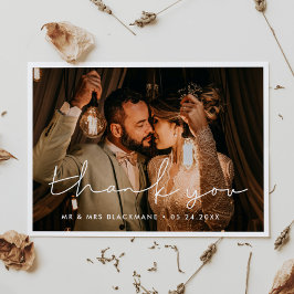 Cartões de agradecimentos de casamento minimalista