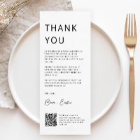 Cartões de agradecimentos de Casamento Minimalista