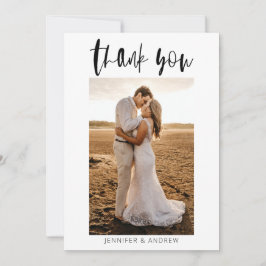 Cartões de agradecimentos de Casamento Minimalista