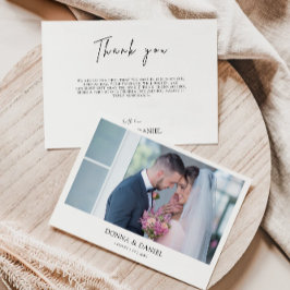 Cartões de agradecimentos de Casamento Moderno