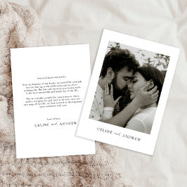 Cartões de agradecimentos de casamento moderno com