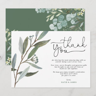 Cartões de agradecimentos de Casamento Moderno Euc