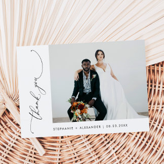 Cartões de agradecimentos de Casamento Moderno Sim