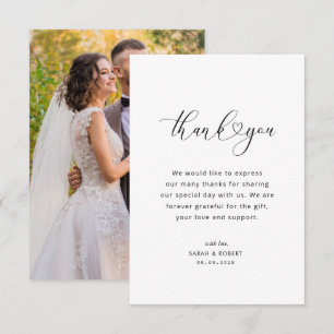 cartões de agradecimentos de casamento na moda pre