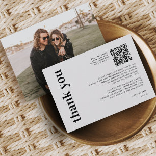 Cartões de agradecimentos de Casamento Negrito do 