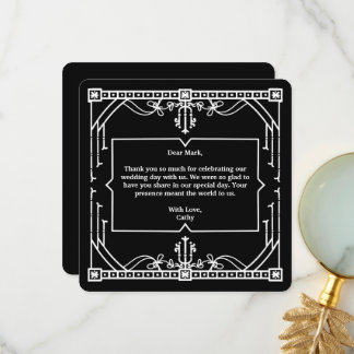 Cartões de agradecimentos de Casamento Negro