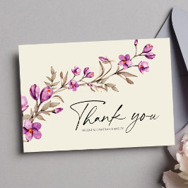Cartões de agradecimentos de Casamento Pastel Wild
