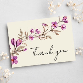 Cartões de agradecimentos de Casamento Pastel Wild