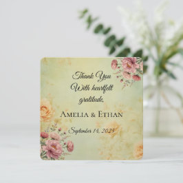 Cartões de agradecimentos de Casamento Plana Elega
