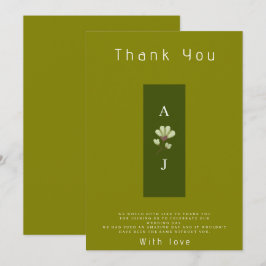 Cartões de agradecimentos de Casamento Plana Moder