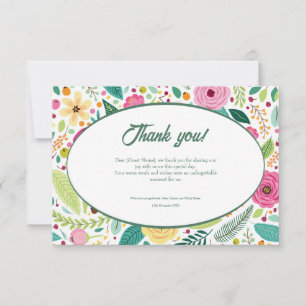 Cartões de agradecimentos De Casamento Por Aquarel