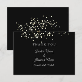 Cartões de agradecimentos de Casamento Rinestones 