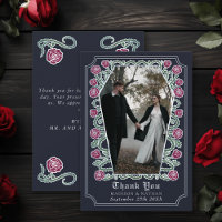 Cartões de agradecimentos de Casamento Rosa do Cof