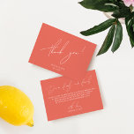 Cartões de agradecimentos de Casamento Rosa Simple<br><div class="desc">Projetado para coordenar com a Coleção de Convite para Casamento "Brilhante". Para alterar os detalhes, clique em "Detalhes". Para mover o texto ou alterar o tamanho, a fonte ou a cor, clique em "Editar usando a Ferramenta de Design". Visualize o link de coleção nesta página para ver todos os itens...</div>