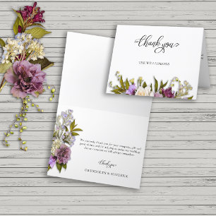 Cartões de agradecimentos de Casamento Russo Flora