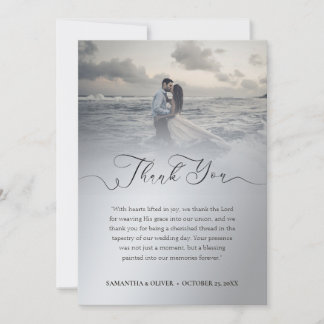 Cartões de agradecimentos de Casamento Silver Mini