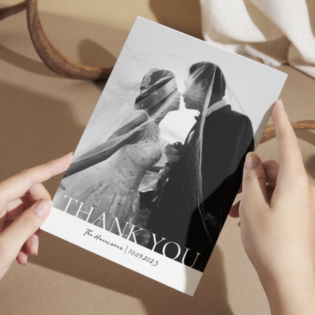 Cartões de agradecimentos de Casamento Simples de  (minimalist wedding thank you cards )