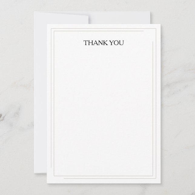 Cartões de agradecimentos de Casamento Simples Ele (Frente)