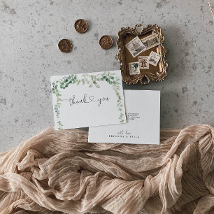 Cartões de agradecimentos de Casamento Simples Eu