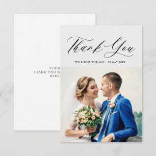 cartões de agradecimentos de casamento simples por