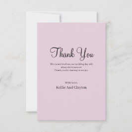 Cartões de agradecimentos de Casamento Simples Rox