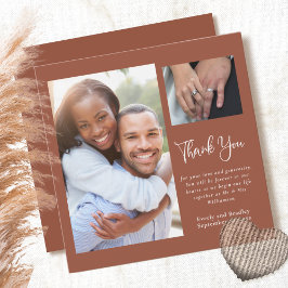 Cartões de agradecimentos De Casamento Simples Ter