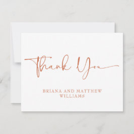Cartões de agradecimentos de Casamento Terracotta